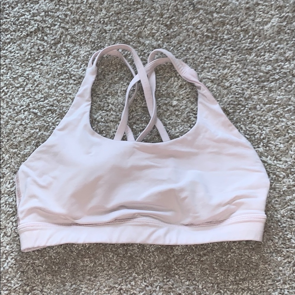 lululemon light pink energy bra